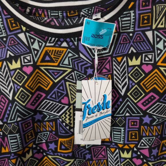 Fresh Prince of Bel-Air Men's Shirt Size Large 90s Vintage Geometric Pattern y2k - Picture 2 of 9